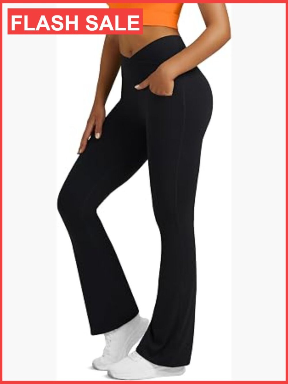 High Waist Flare Leggings with Pockets Yoga Pants Bootcut Athletic